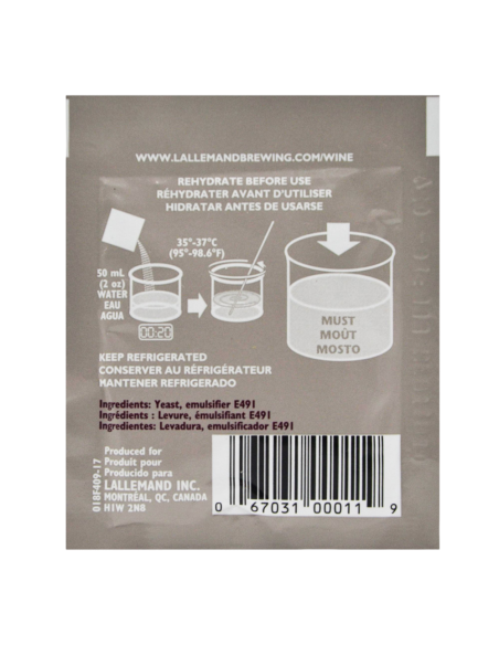 Дрожжи винные Lalvin EC-1118, 5 г