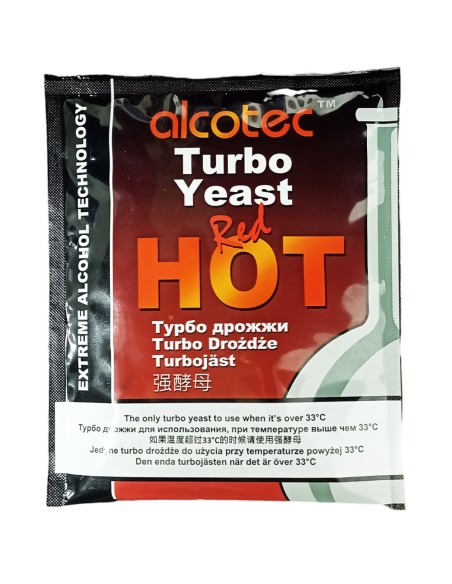 Спиртовые турбо дрожжи Alcotec Hot Red, 90 г