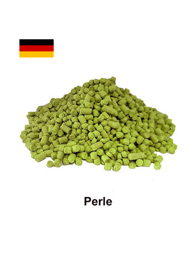 Хміль Перле (Perle), α-6,8%.