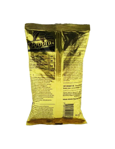 Турбо-дрожжи Coobra Mega Pack 100L, 360 г