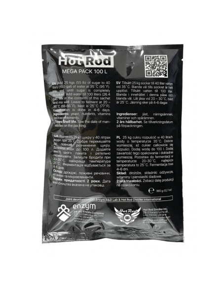 Турбо-дрожжи Hot Rod Mega Pack 100L, 360 г