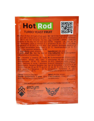 Турбо дріжджі Hot Rod Fruit на 25 л, 60 г