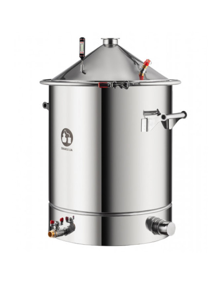 Самогонный аппарат Смакуй Прима Тора 2в1 кламп купольная крышка, 60л