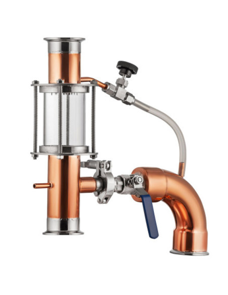 Узел отбора Смакуй медный 2в1 (по пару и по спирту) кламп