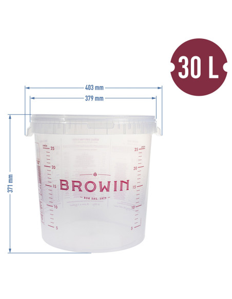 Емкость для брожения Biowin пластиковая (прозрачная), 30 л