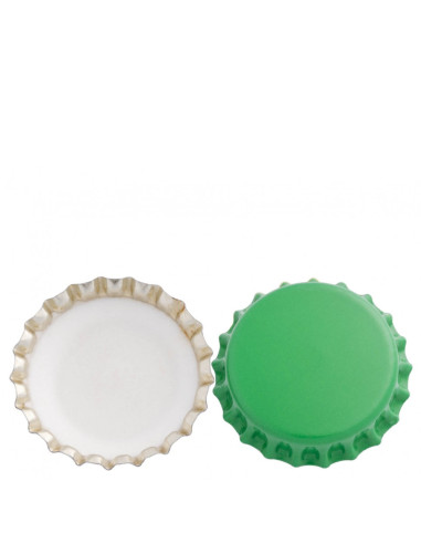 Кронен-пробки для скляних пляшок, зелена 26 мм 100 шт
