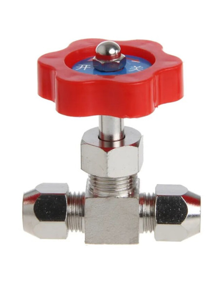 Кран игольчатый под трубку 8 мм