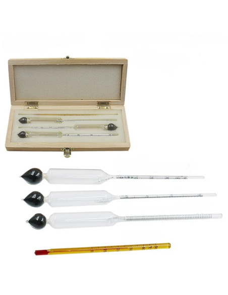 Набор АСП3+термометр 0-50 градусов (Деревянный футляр)