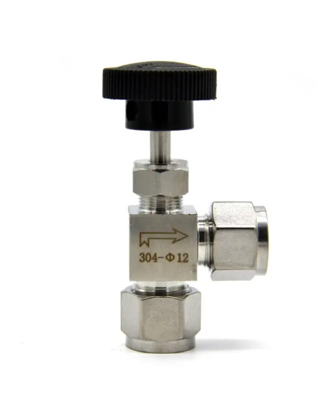 Игольчатый кран 12 мм (угловой)