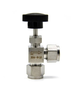 Игольчатый кран 10 мм (угловой)