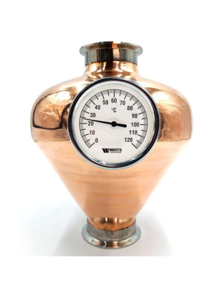 Медный шлем-аламбик Moonshine 3" c термометром