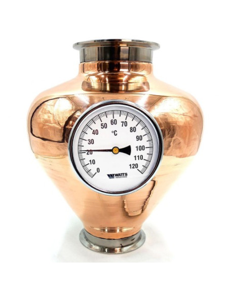 Медный шлем-аламбик Moonshine 4" c термометром