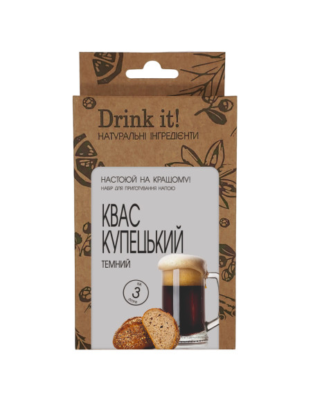 Набор для настаивания Drink it Квас купеческий темный