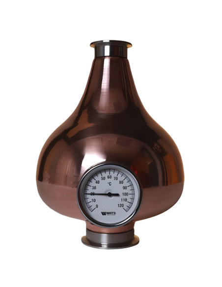 Мідний шолом-аламбік Moonshine 3"–2" з термометром