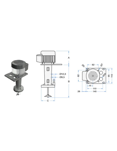 Насос мішалка Talos (помпа агітатор)