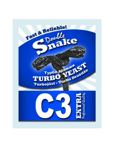 Турбо-дріжджі сухі Double Snake C-3 turbo yeast, 90 г (протерміновані)