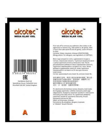 Средство для осветления браги Alcotec 24 Mega...