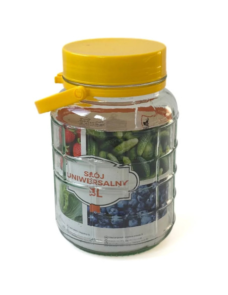 Банка стеклянная с крышкой, 3 л