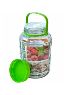 Банка стеклянная с крышкой, 8 л 2