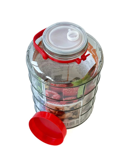 Банка стеклянная с крышкой, 10 л