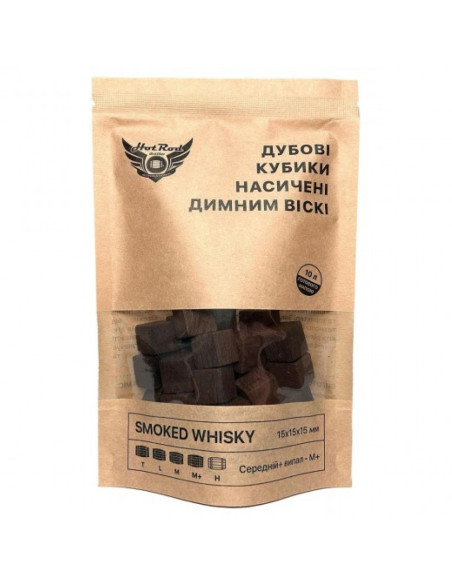 Кубики дубовые Hot Rod M+ насыщенные дымным виски, на 10 л