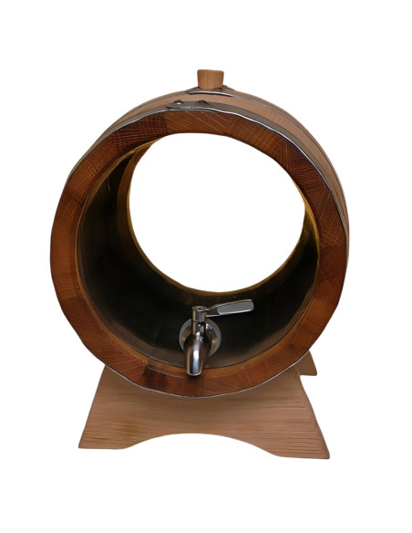 Бочка дубова зі скляними денцями і краном (М+), 10 л