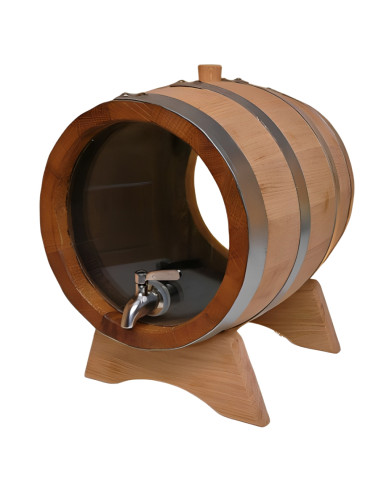 Бочка дубова зі скляними денцями і краном (М+),...