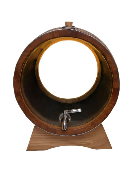 Бочка дубова зі скляними денцями і краном (М+), 20 л