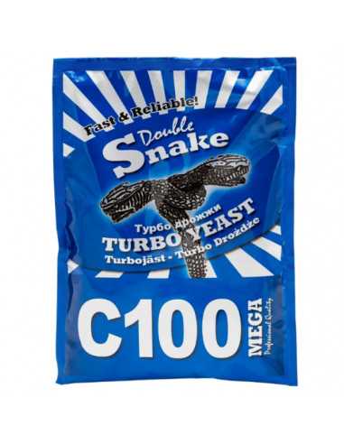 Спиртовые турбо дрожжи Double SNAKE C-100 Turbo, 360 г