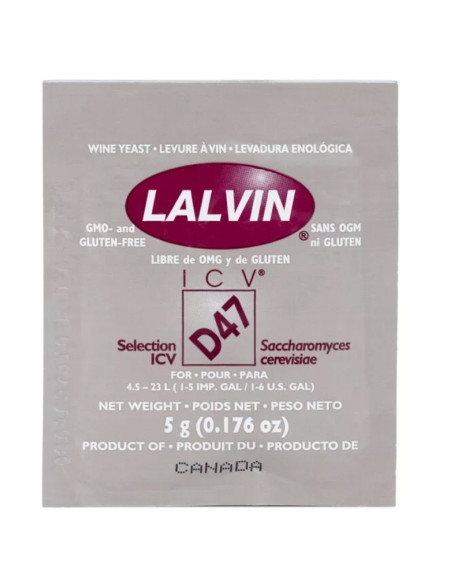 Дрожжи винные Lalvin White ICV D47, 5 г