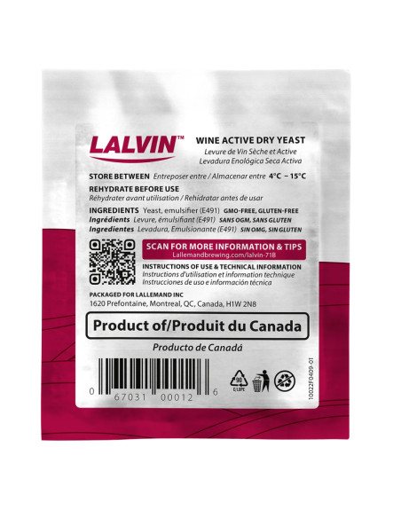 Дрожжи винные Lalvin Burgundy RC212, 5 г