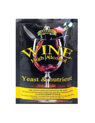 Винные дрожжи Bulldog Wine High Alcohol Yeast, 28 г (просроченные)